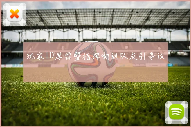 玩家ID厚雷蟹指挥嘲讽队友引争议