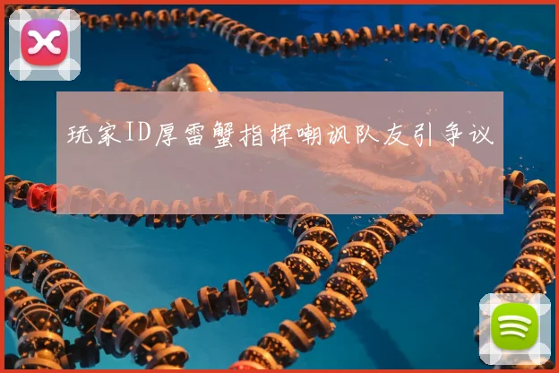 玩家ID厚雷蟹指挥嘲讽队友引争议